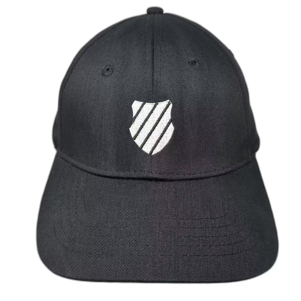 K-Swiss Baseball Cap Black White Hat OS Embroidered Strapback Adjustable Shield